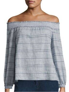 NEW! Rag & Bone Cotton Top - Blue and White Drew Top Size Small
